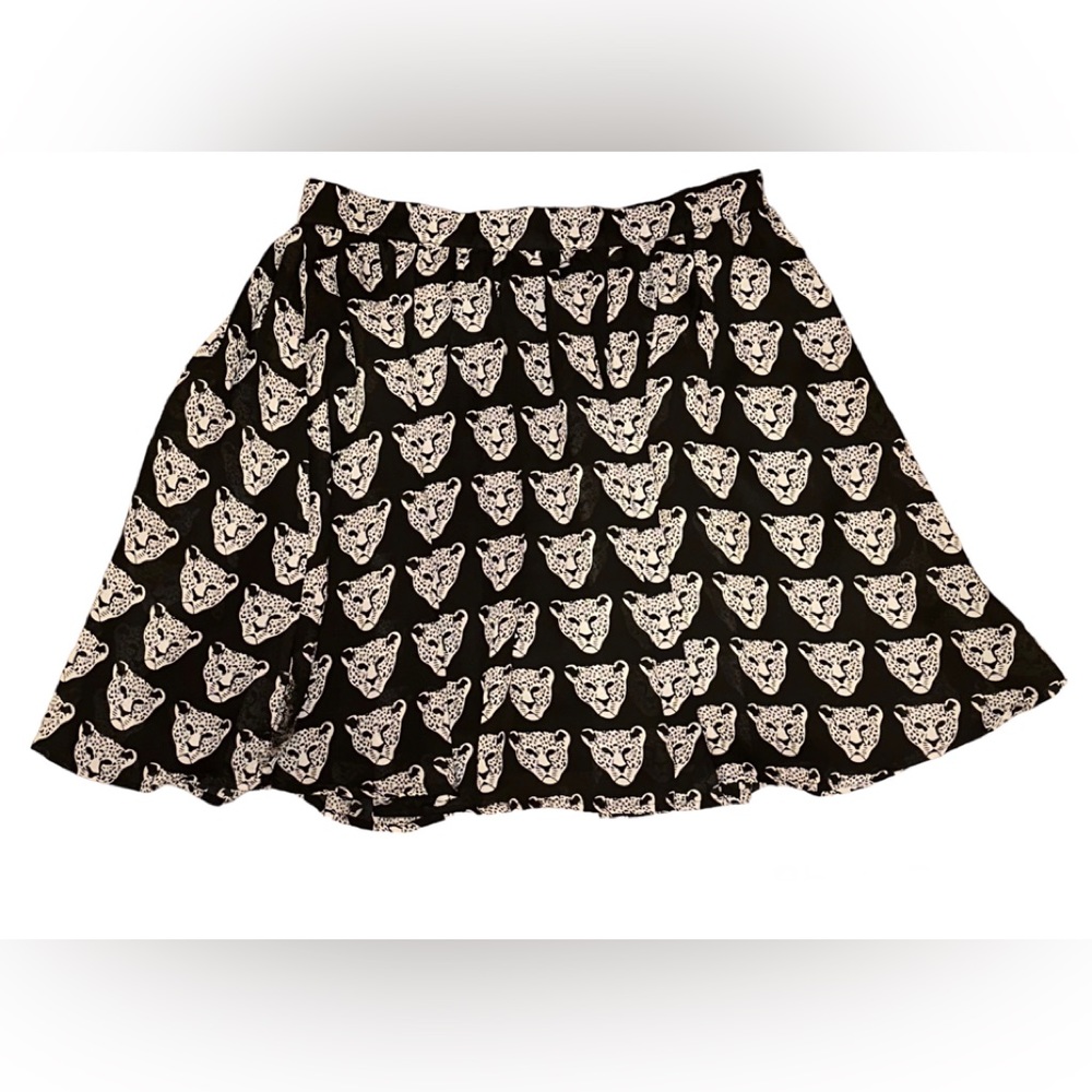 Alice Moon Boutique Leopard Print Skater Skirt - Size M